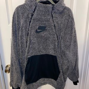XL Womens Navy Blue Nike Pullover Sherpa